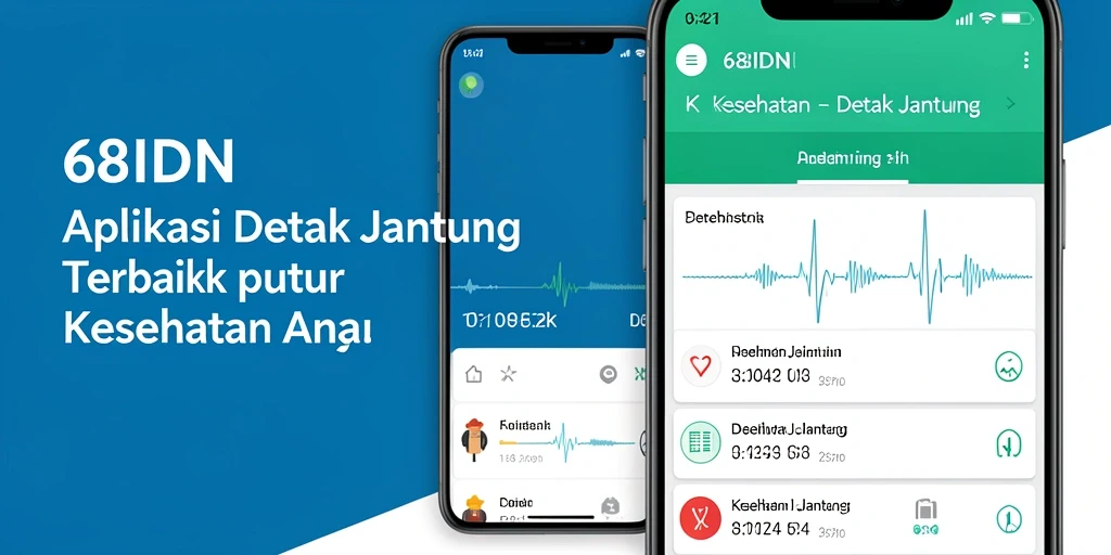 Antarmuka aplikasi 68IDN yang menampilkan analisis detak jantung.