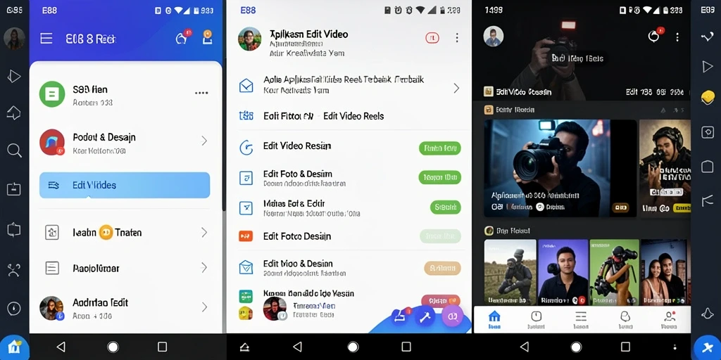 Antarmuka E88 saat mengedit Video Reels dengan berbagai fitur kreatif.