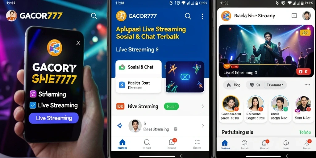 Tampilan antarmuka GACOR777 yang intuitif untuk Live Streaming.