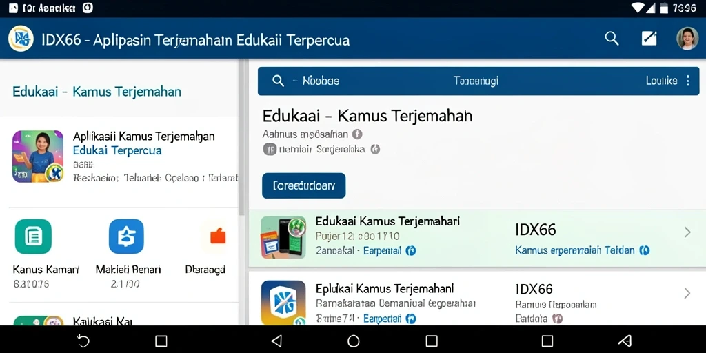 Tampilan antarmuka aplikasi IDX66 yang user-friendly dan fungsional.