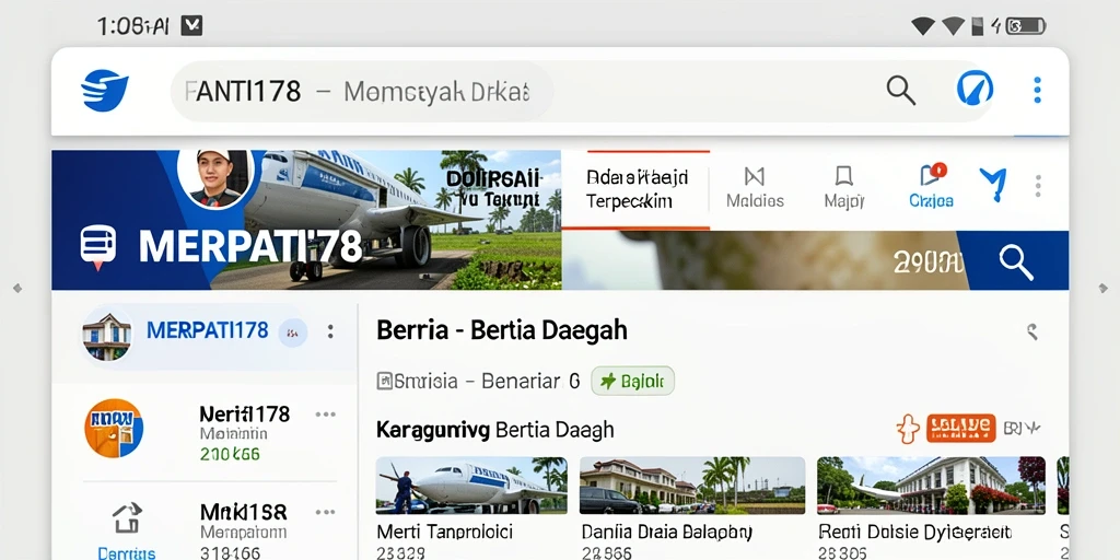 Antarmuka aplikasi MERPATI178 yang menampilkan berita terbaru.