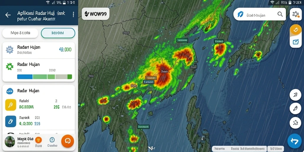Antarmuka WOW99 yang menampilkan data Radar Hujan dengan jelas dan informatif.
