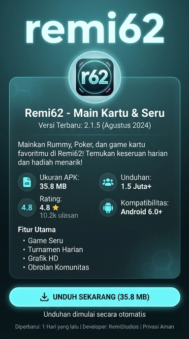 Unduh dan Instal APK remi62 dengan Mudah di Indonesia